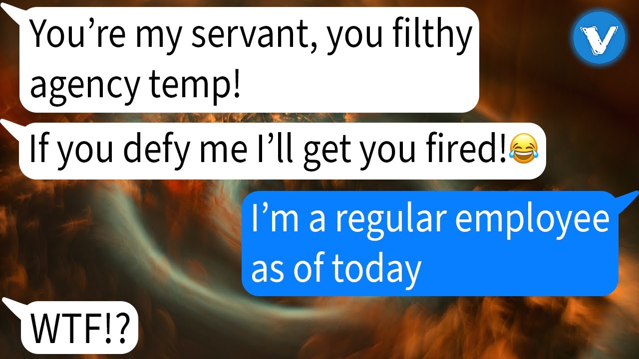 【Apple】Some moron at work mocked me for being a temp employee and palmed all her jobs off on me