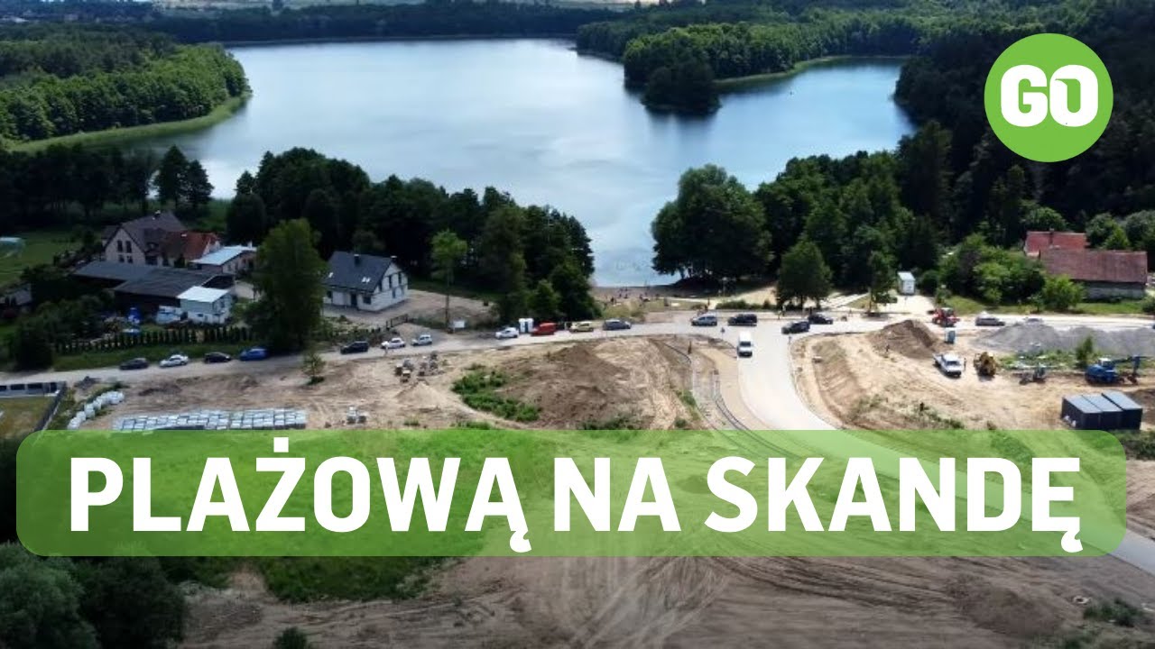 Olsztyn. Do jeziora Skanda możemy dojechać nową ul. Plażową. [dron, 4K]