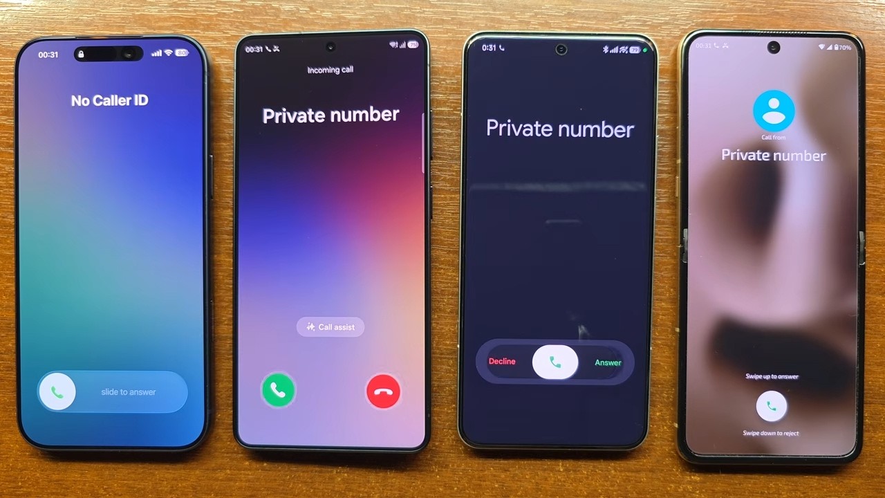 iPhone 17 ProMax vs Samsung S26 Ultra vs Xiaomi 15 Ultra vs Razr 60 Ultra No Caller ID Incoming Call