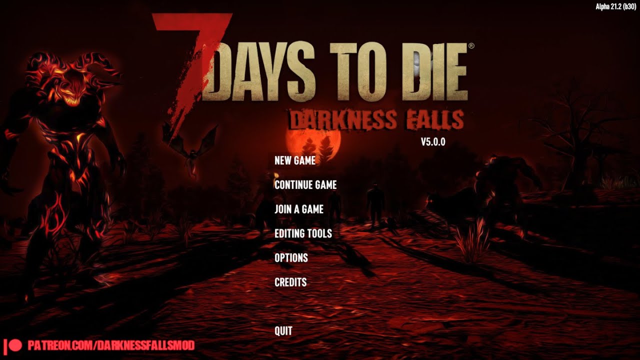 (7DTD-DF Mod) Live- New Modded Adventure Darkness Falls Mod.