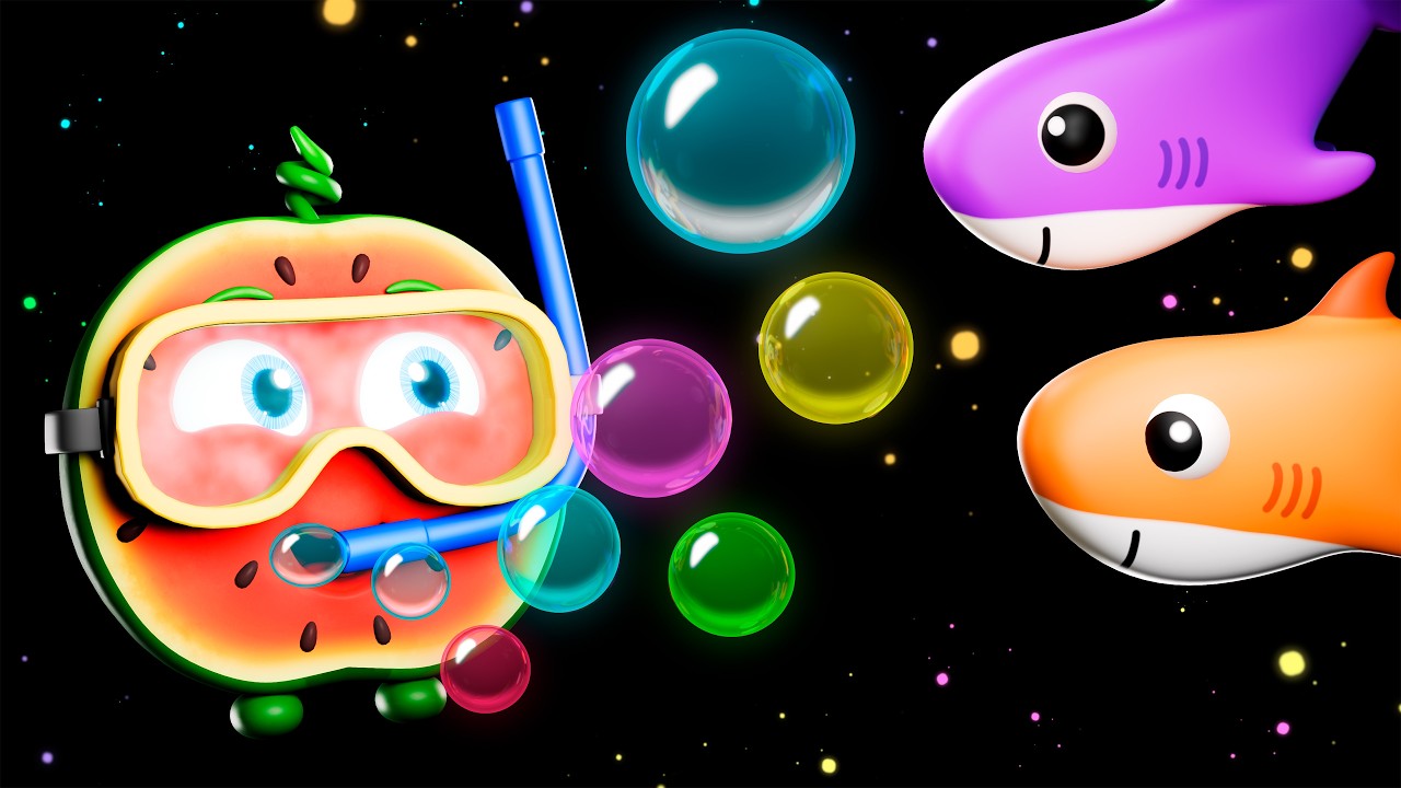 Baby Shark: Aventura no Mar com as Funky Fruites 🦈🍉| Frutinhas Divertidas #frutinhasdivertidas