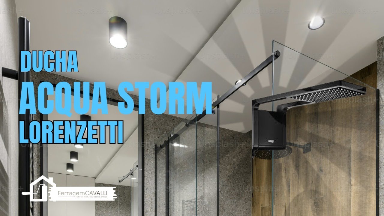 Chuveiro Acqua Storm Ultra Eletr&ocirc;nico Preto Lorenzetti