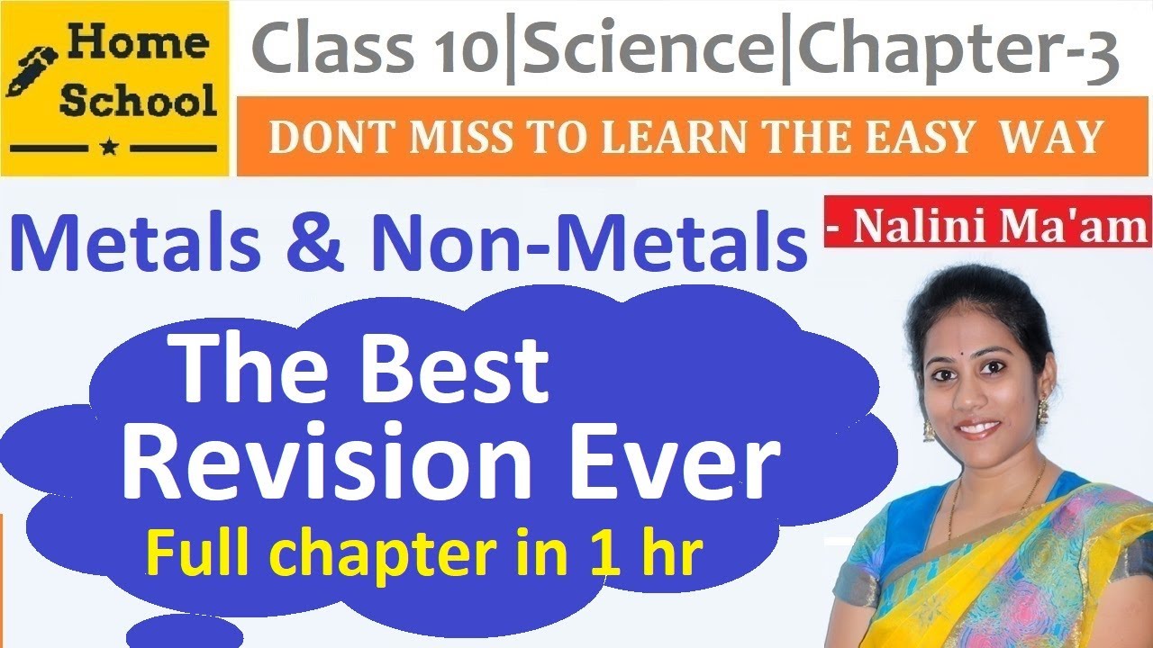 𝐌𝐞𝐭𝐚𝐥𝐬 𝐀𝐧𝐝 𝐍𝐨𝐧 𝐌𝐞𝐭𝐚𝐥𝐬  𝐂𝐥𝐚𝐬𝐬 𝟏𝟎 𝐂𝐡𝐞𝐦𝐢𝐬𝐭𝐫𝐲 𝐍𝐂𝐄𝐑𝐓 𝐂𝐁𝐒𝐄 - Full Revision