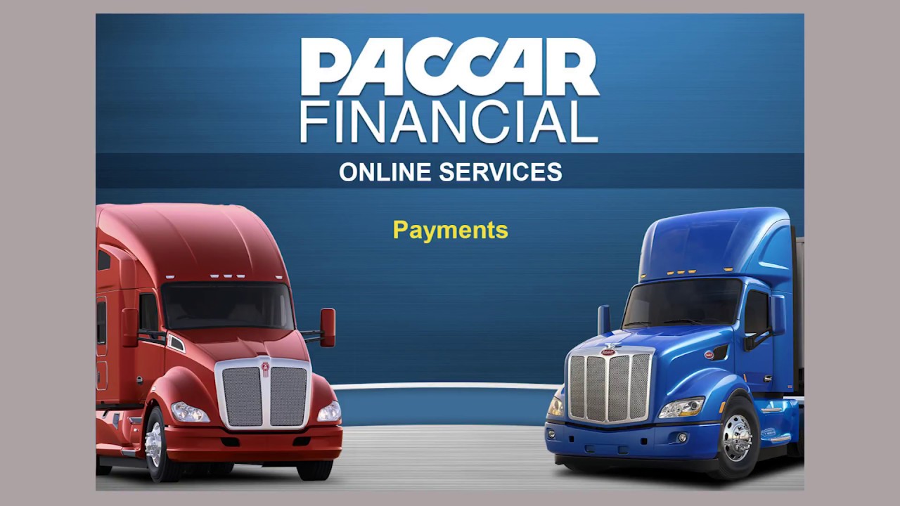 Make a Payment | PACCAR Financial Online Services
