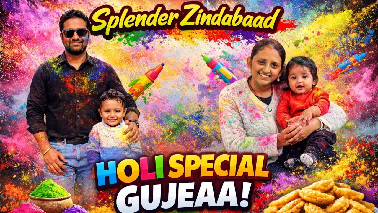 Splender Zindabaad!! Holi Special Gujeaa! Anny Vlogs!!