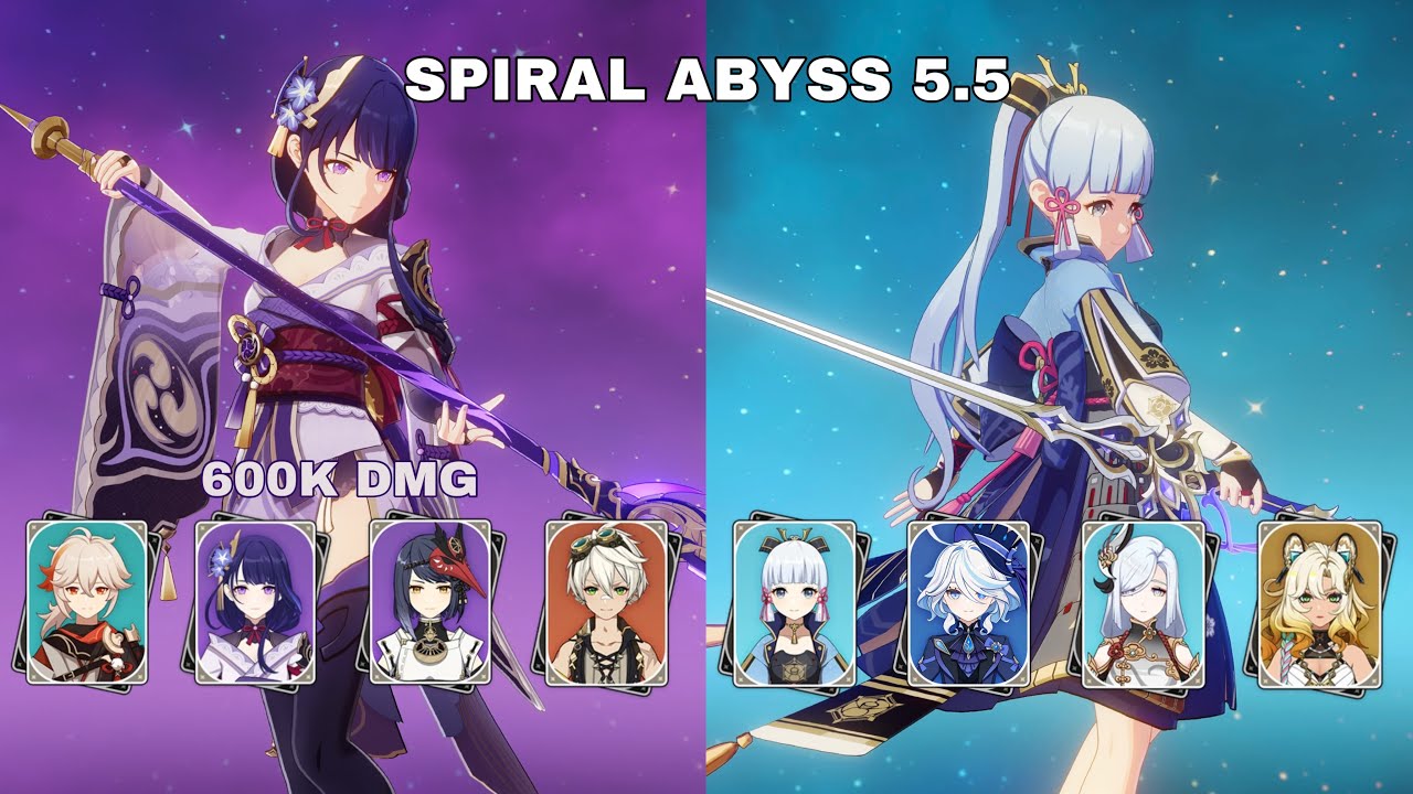 C2 R1 Raiden Shogun Hypercarry & C0 Ayaka Freeze | Spiral Abyss 5.5 - Genshin Impact