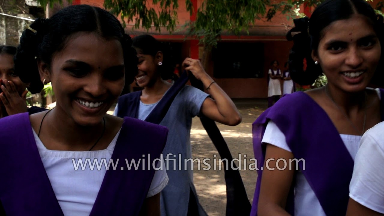 Girls at 250-year-old Government Queen Mary's High School, Visakhapatnam