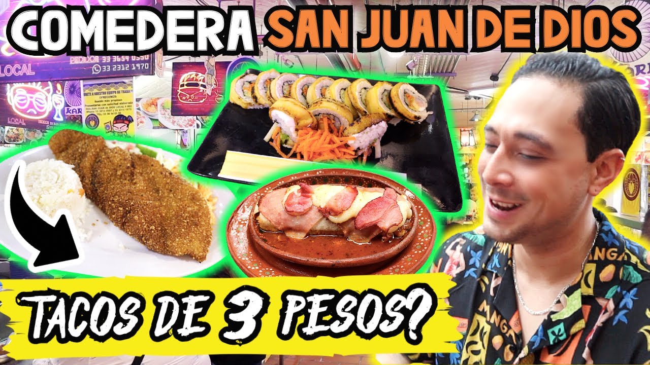 Probando la COMIDA de SAN JUAN DE DIOS en GUADALAJARA *No lo vas a creer*😮🇲🇽
