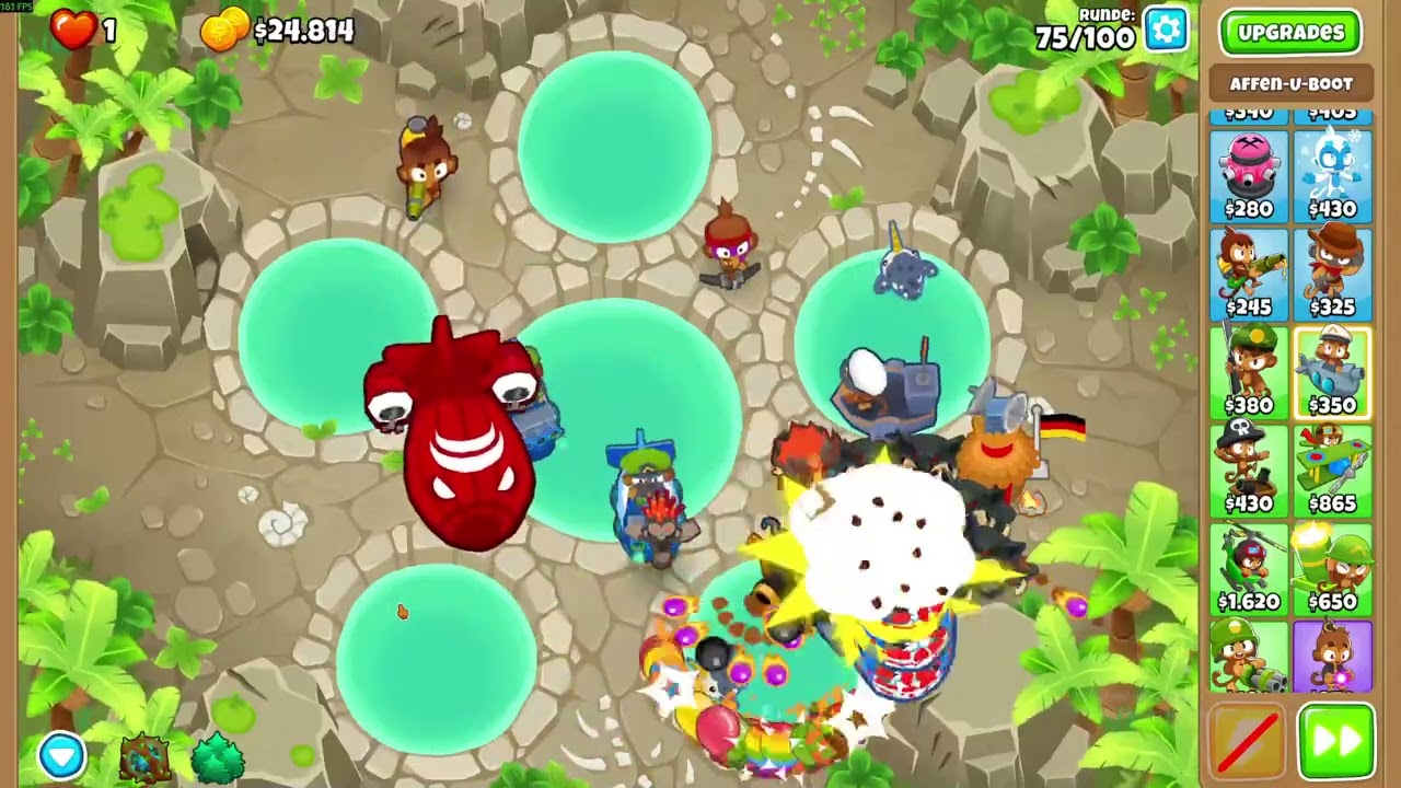 Bloons TD 6 Schimpansen Taktik auf Wellness-Gruben