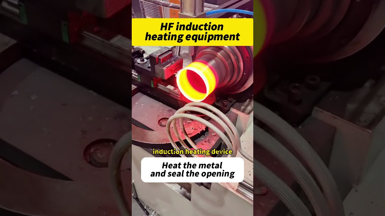 Heat the metal and seal the opening #inductionheating #inductionheater #inductionheatingmachine