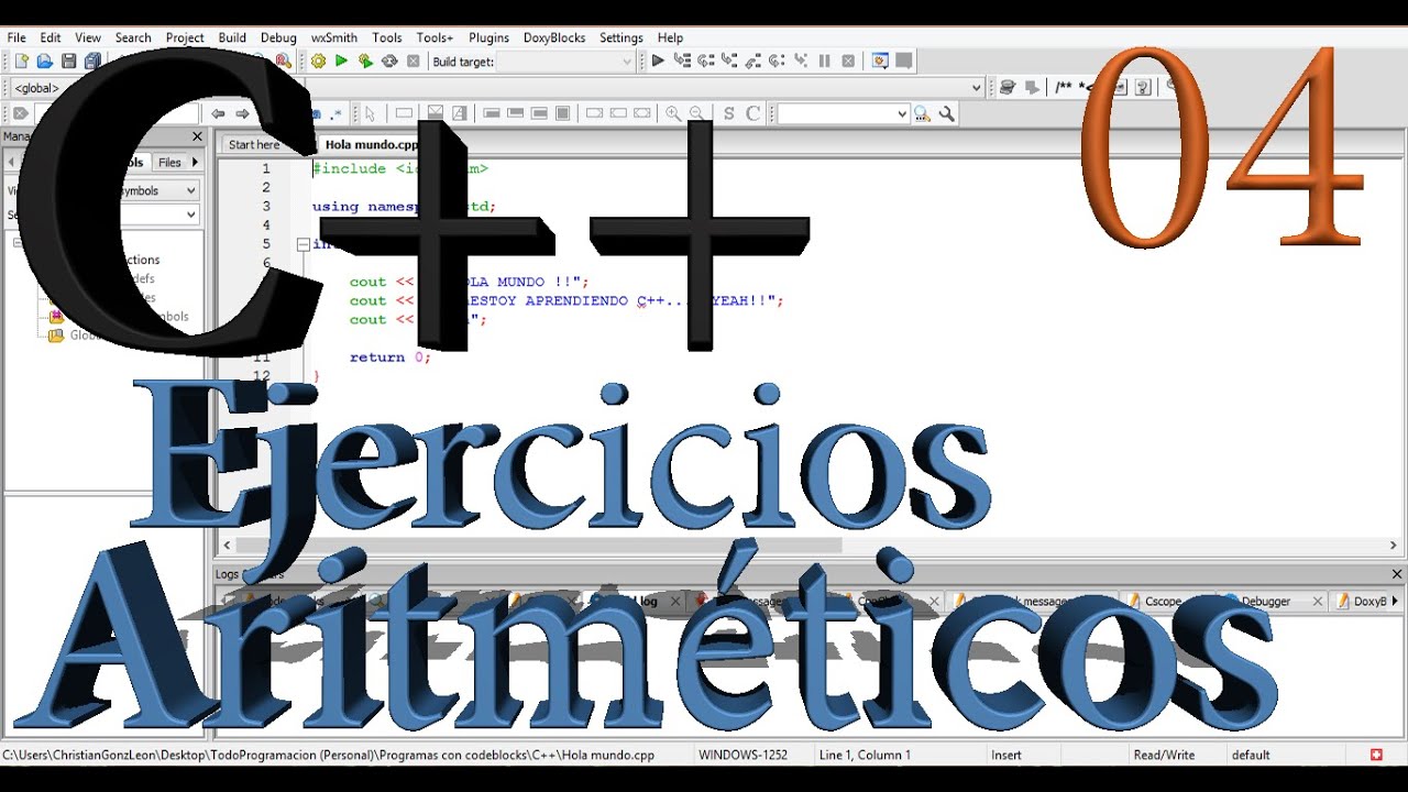 Programación en C++ 4 - Ejercicios con expresiones aritmeticas