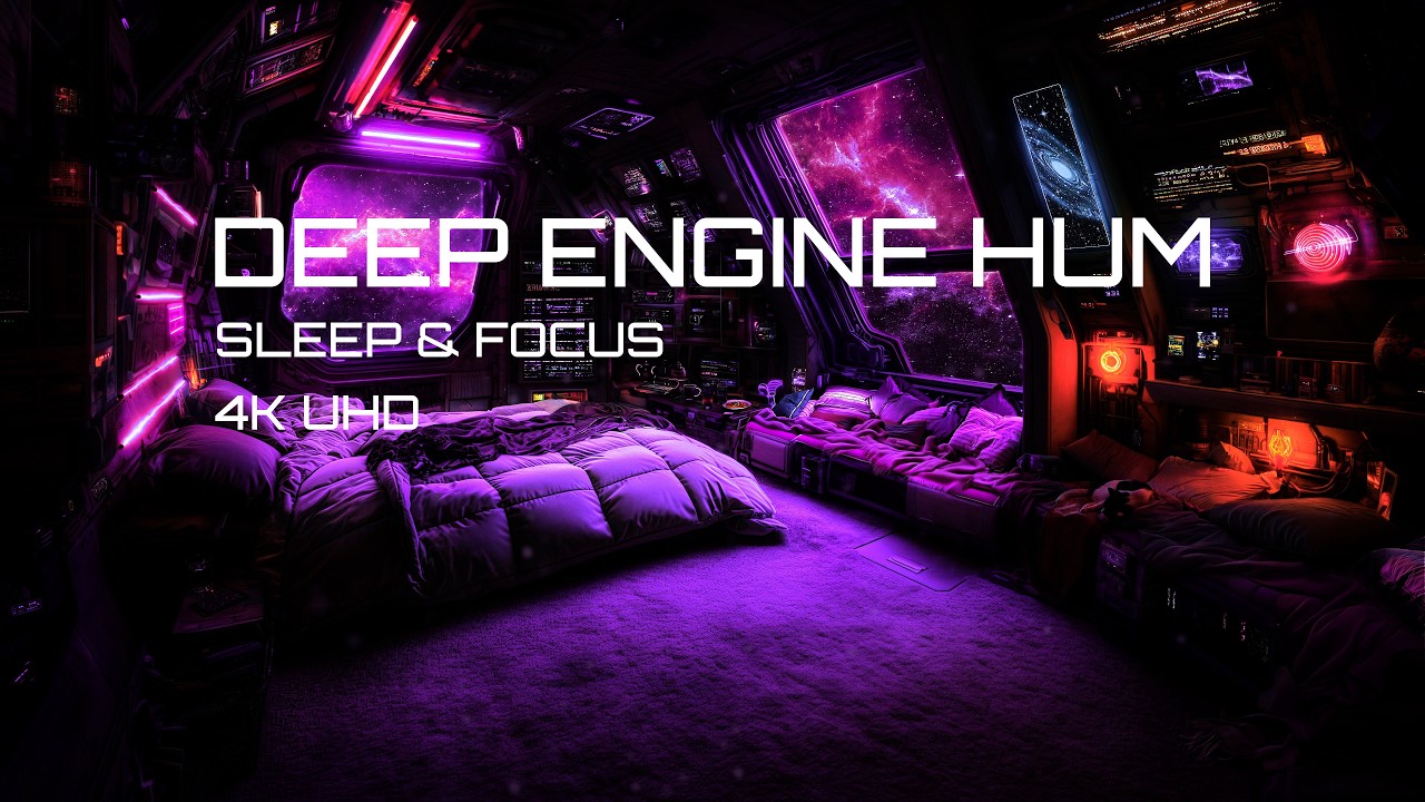 Starship Cabin ASMR 🛸 4K Deep Space Ambient Sound for Relaxation