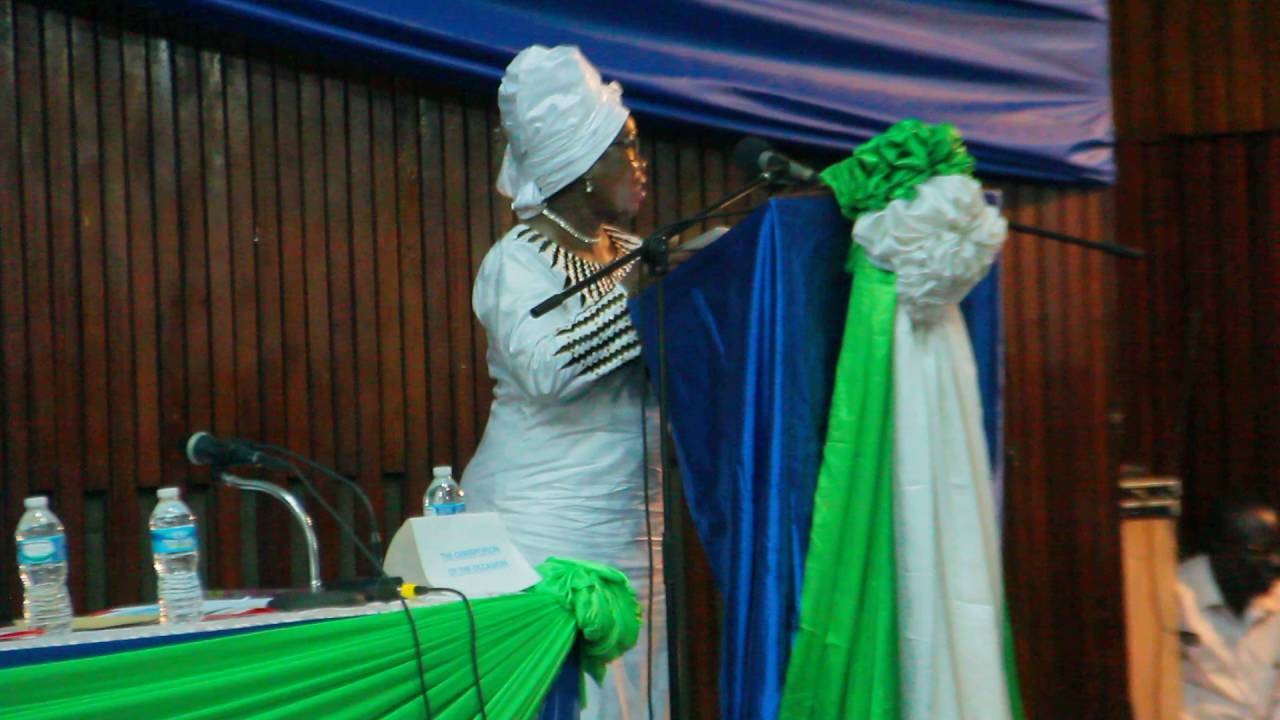 Dr. Abs Dumbuya introducing the Chairperson of the ceremony