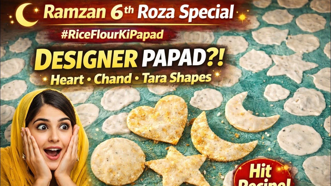 Aisi Papad Recipe Kabhi Nahi Dekhi Hogi! 😲 6th Roze Special Designer Papad#viral#trending#viralvideo