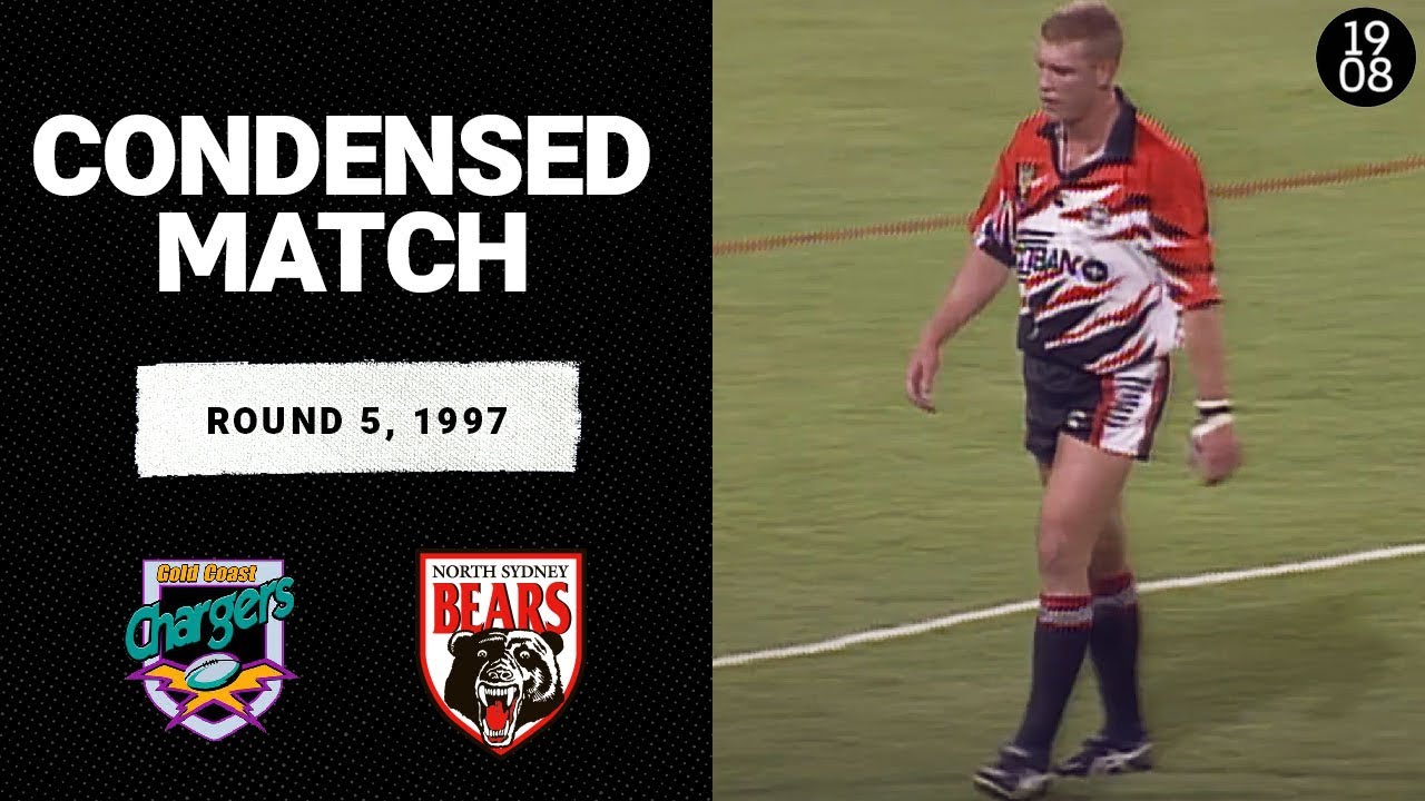 Gold Coast Chargers vs. North Sydney Bears | Round 5, 1997 | Condensed Match | NRL