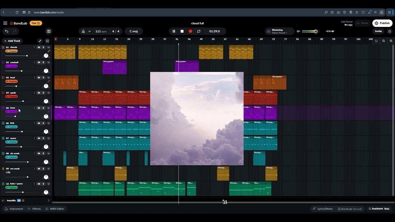 Chill Cloud Rap Type Beat In Bandlab