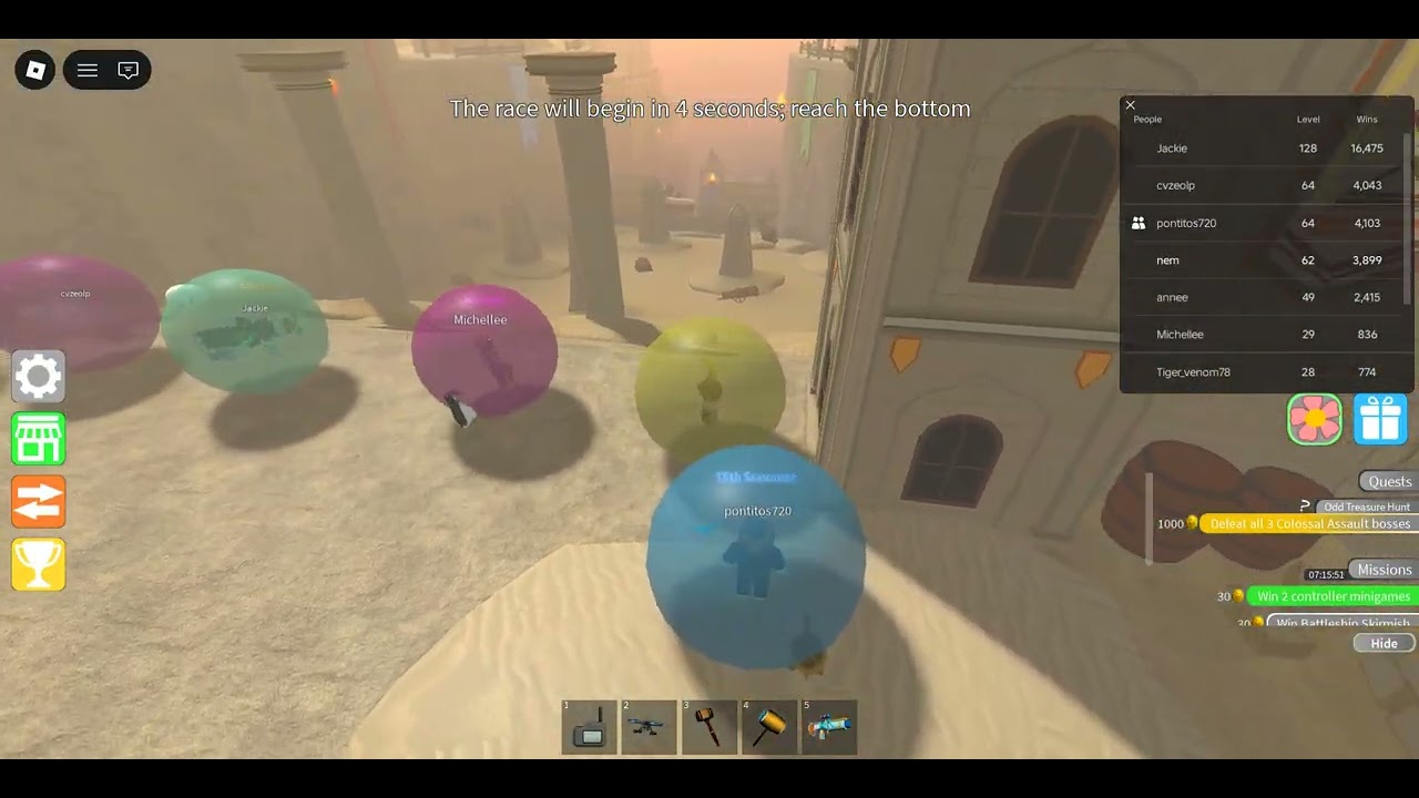 Roblox Epic Minigames | Downhill Roll (Desert)