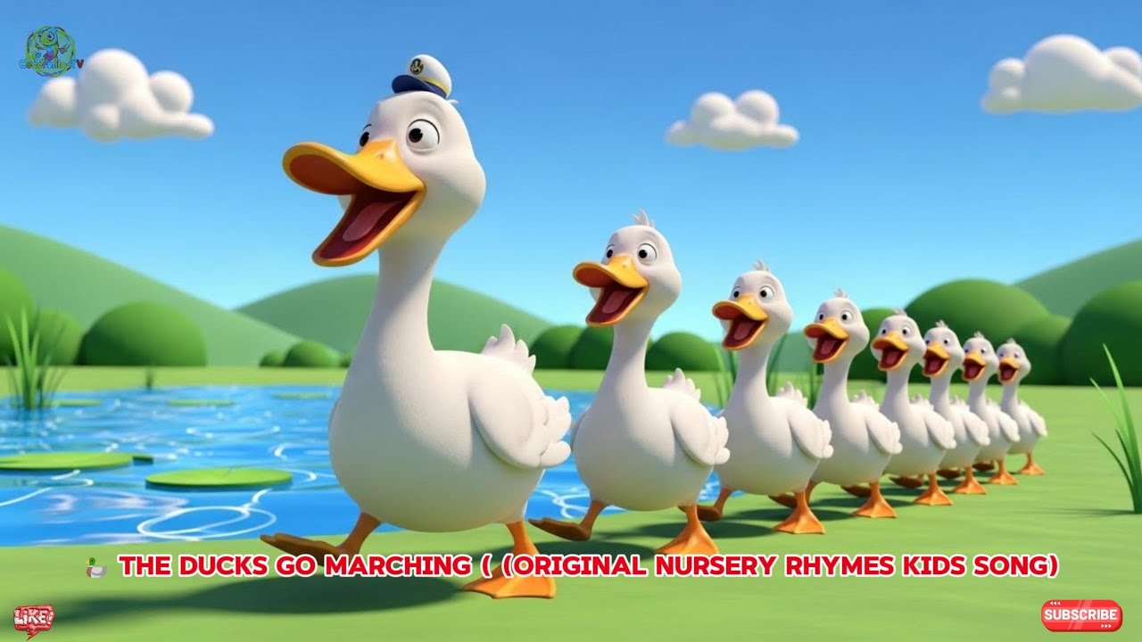 🦆 The Ducks Go Marching (Original Nursery Rhymes Kids Song)