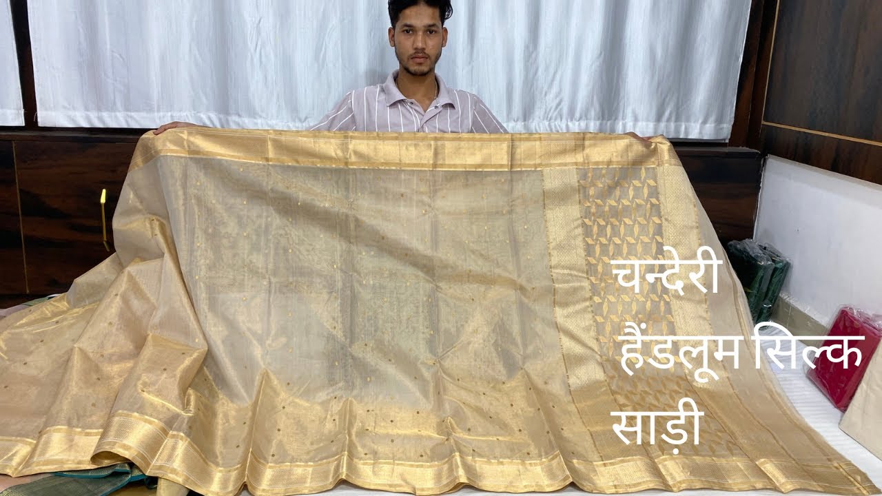 chanderi handloom saree katan silk / tissue silk saree  trending saree stock available wholesale