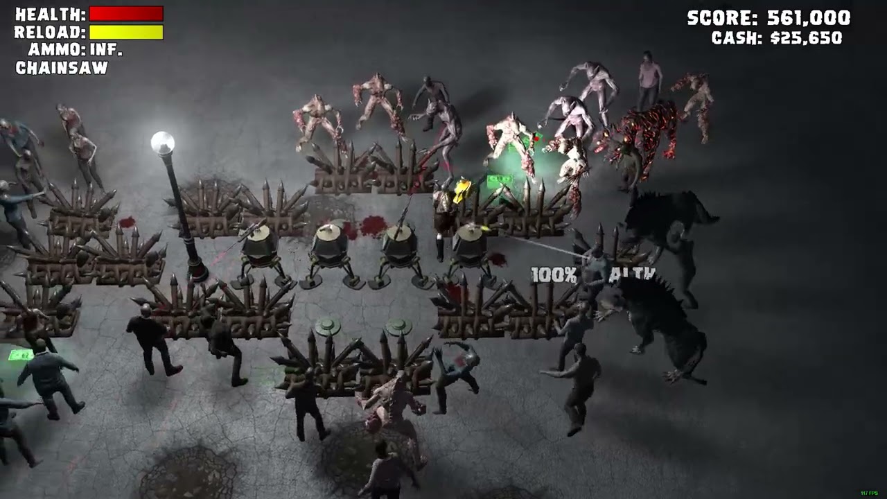 Yet Another Zombie Defense Night 25 solo score 4,505,000