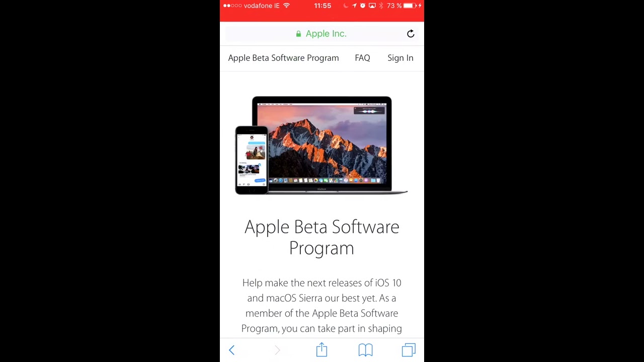 How to inscribe in the Apple Beta Software Program HD