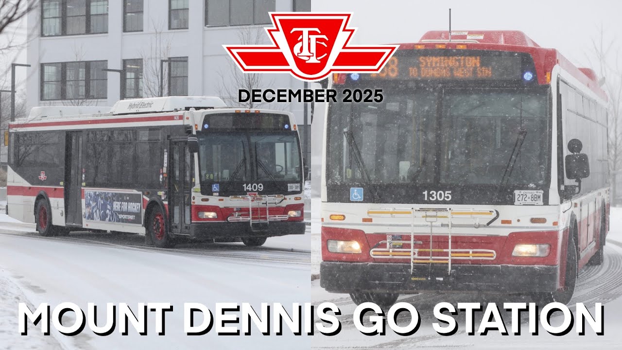 TTC Buses at Mount Dennis Station in Toronto - December 2025