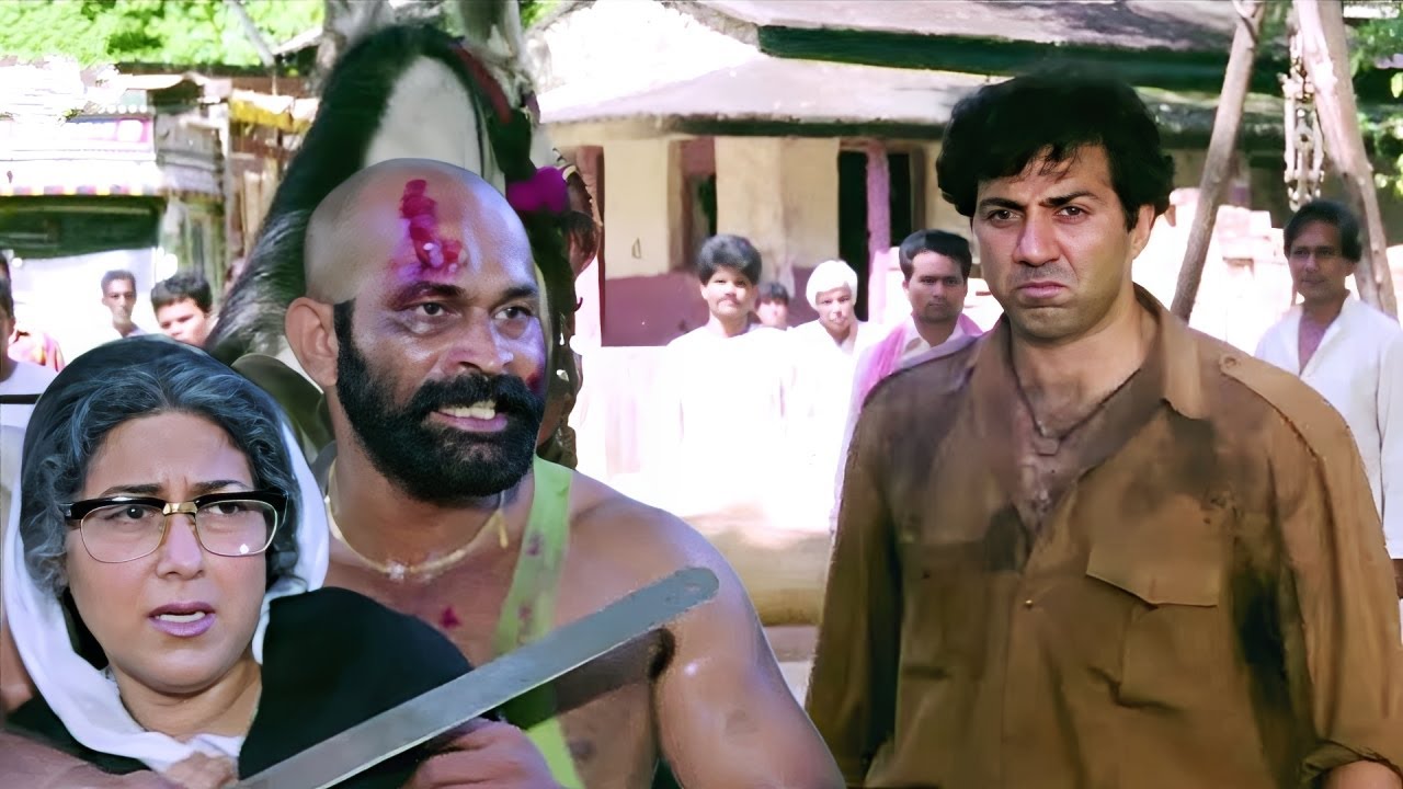 गुंडों को बूढ़ी औरत को परेशान करता देख, फूट पड़ा सनी देओल का गुस्सा - Kasam | Sunny Deol, Neelam