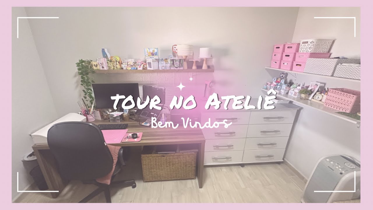 Tour no Ateliê | Papelaria Personalizada | Trabalhando em Casa com Personalizados
