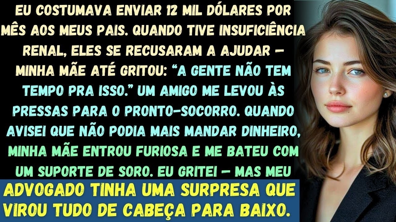 Eu estava na UTI por falência renal — minha mãe invadiu o quarto e me bateu com o suporte de soro
