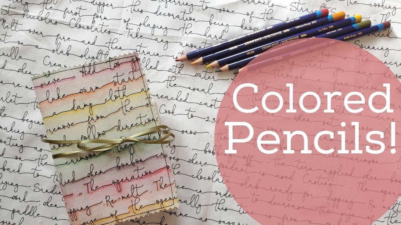 Colored Pencil on FABRIC? Yes! Inktense Pencils