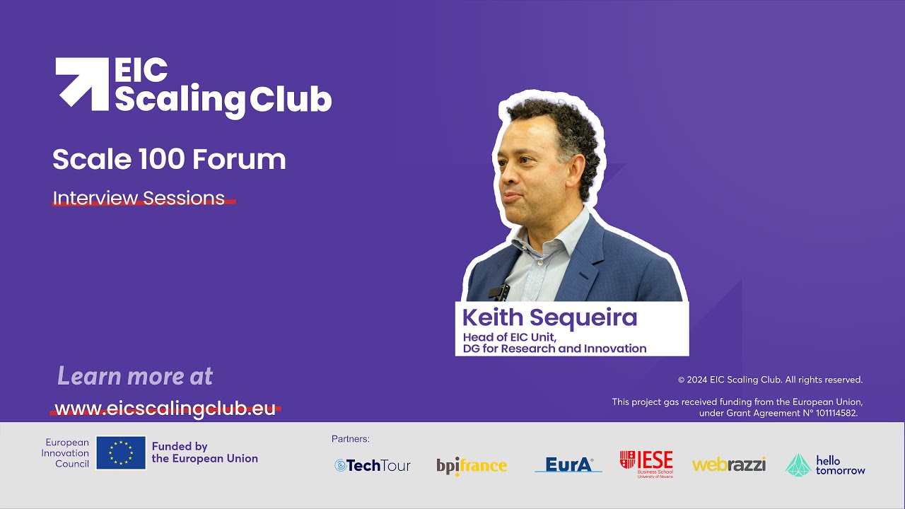 Interview with Keith Sequeira, Head of EIC Unit, DG for Research and Innovation