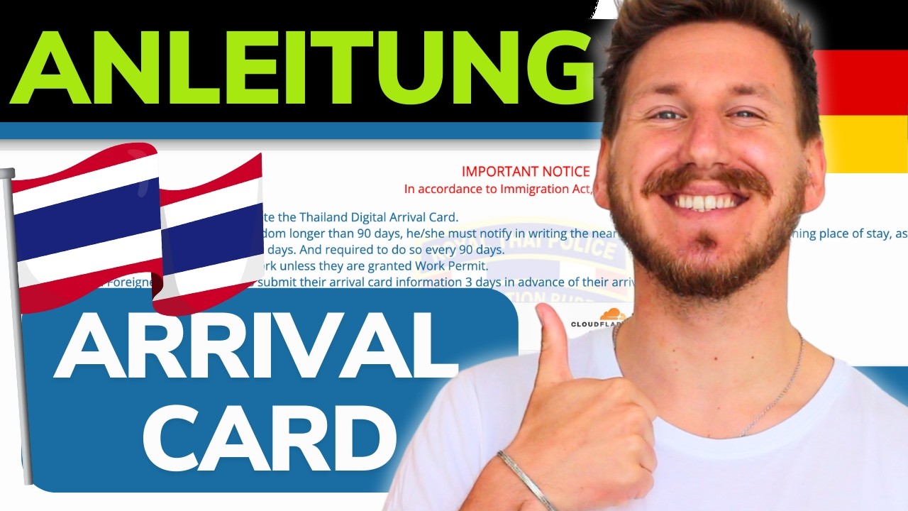 🇹🇭 THAILAND ARRIVAL CARD 2026 (Deutsch) 🎟️ Schritt für Schritt Anleitung | Einreise Thailand