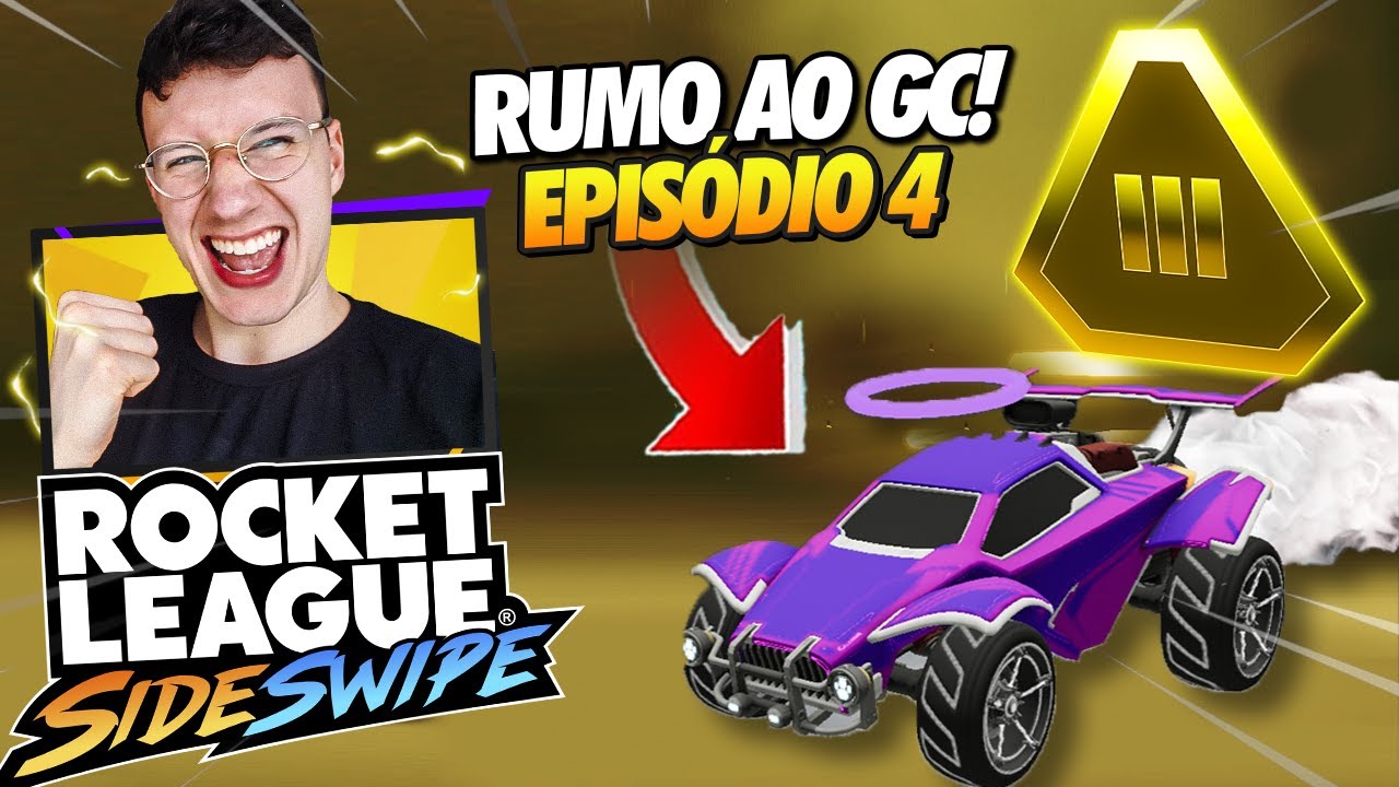 OUROS SÃO INSANOS?! NOOB AO GC #4 ROCKET LEAGUE SIDESWIPE