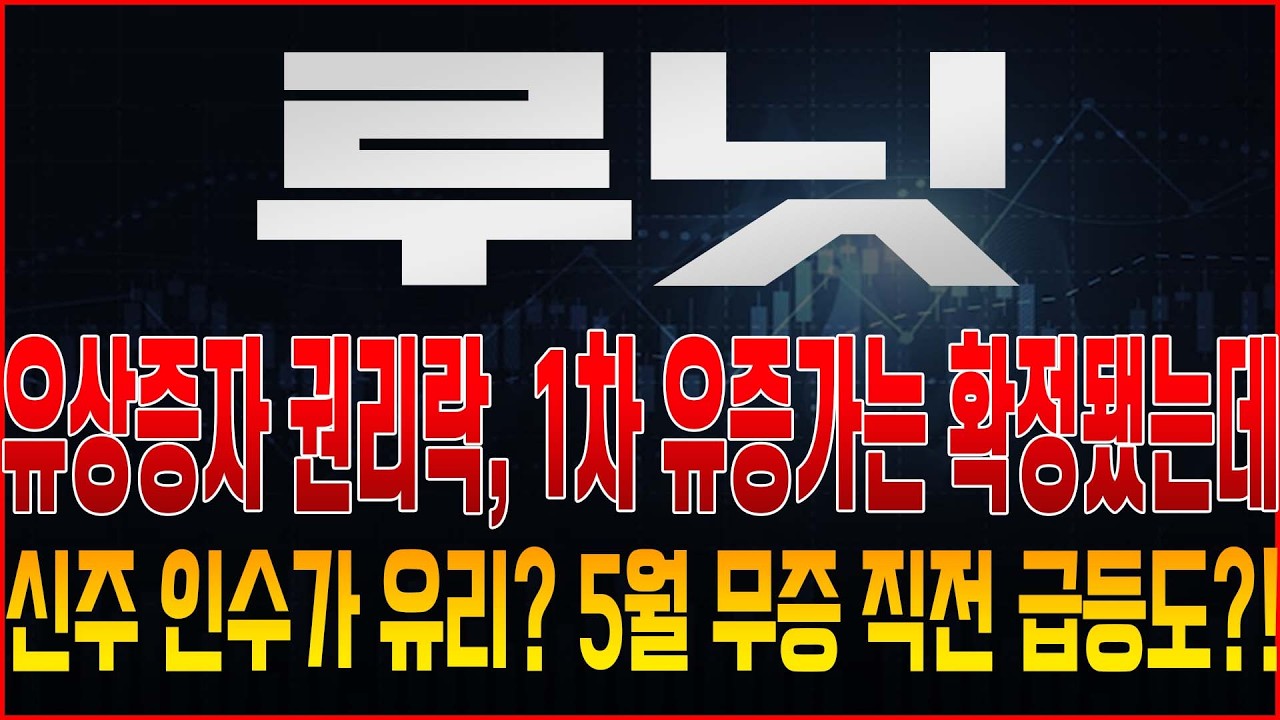 [루닛 주가전망]유상증자 권리락과 1차 유증가는 확정, 청약 넣는게 유리할까? 5월 무증 직전 급등 가능성 높은 상황.. 유리한 매매전략은? 의료AI, 씨어스테크놀로지