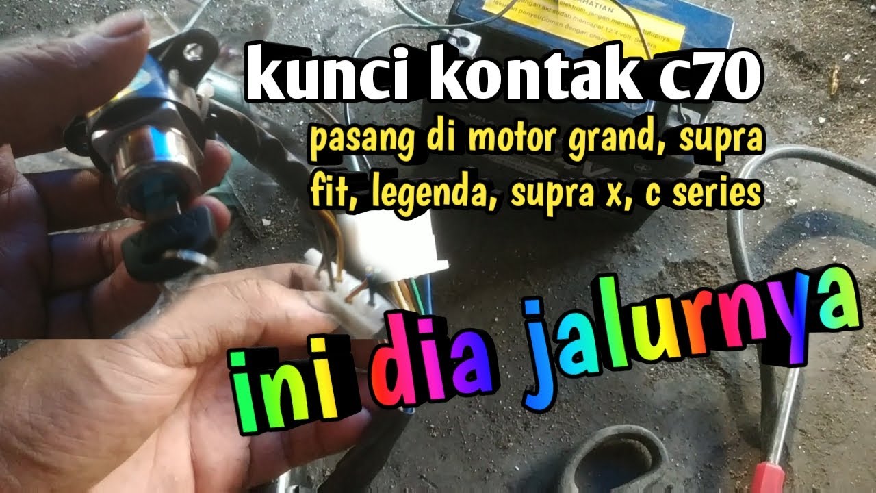 jalur kabel kunci kontak c70 di pengapian grand