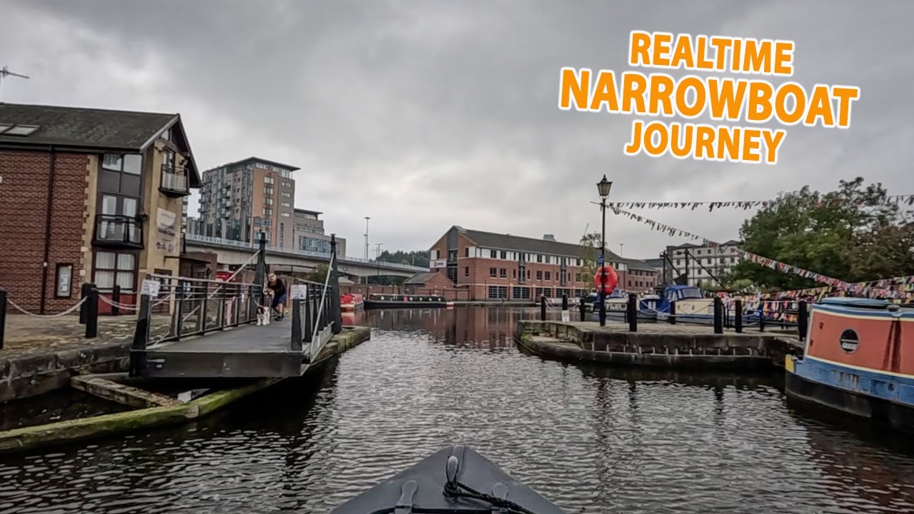 E20.4 || A Realtime Narrowboat Journey in Victoria Quays Sheffield