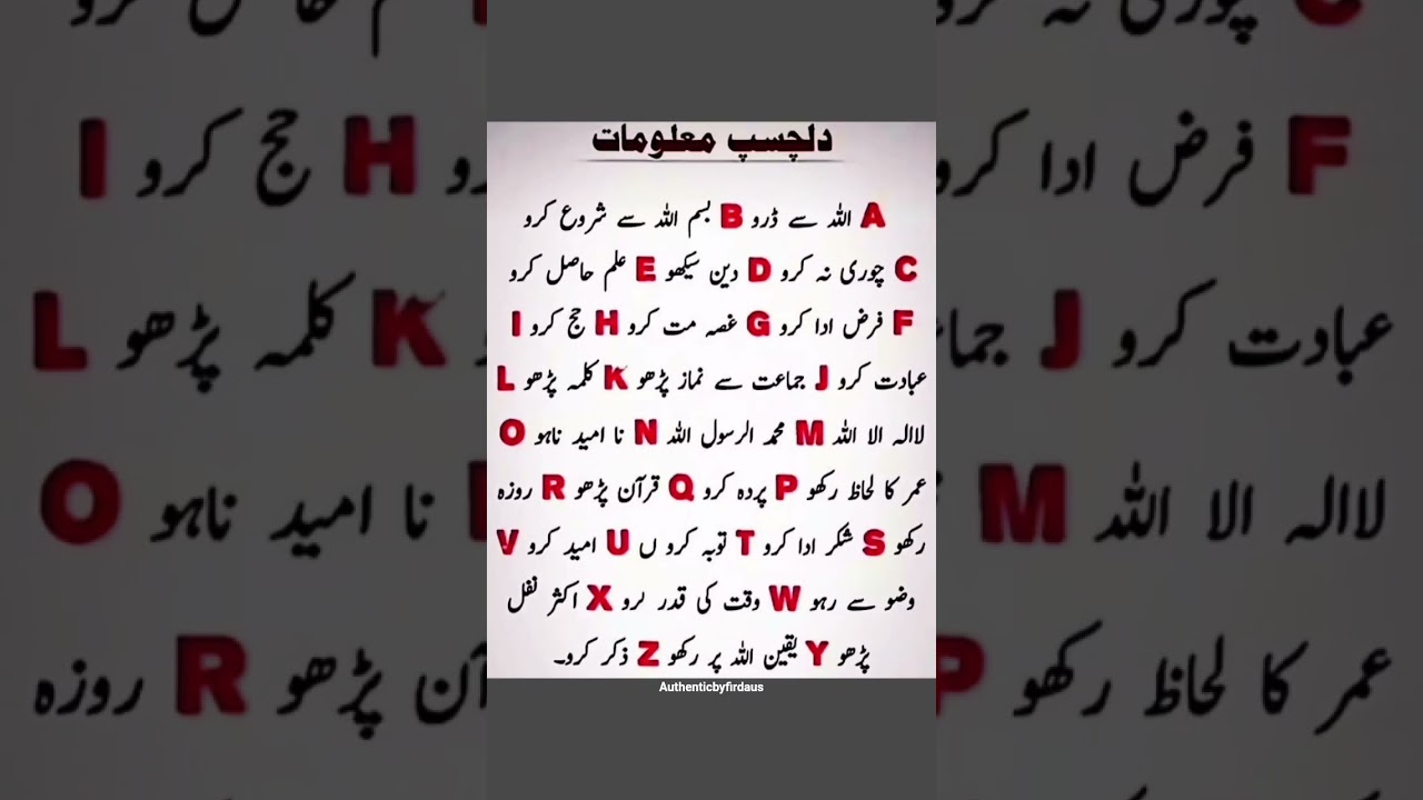 A to Z Islamic Words 🕌 | Learn Islamic Vocabulary in Urdu✨ #learnwords #shortsfeed #learningurdu