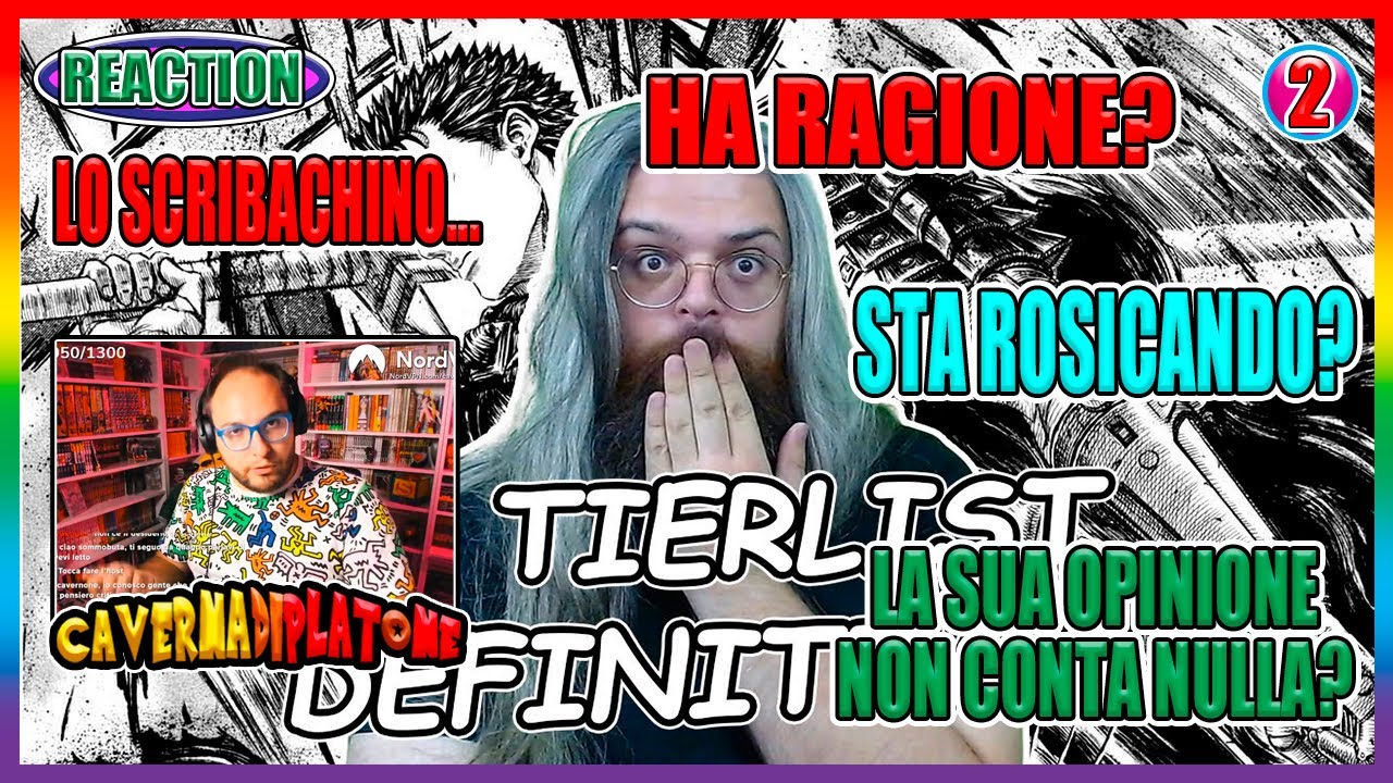 cavernadiplatone REACTION LoScribacchino HA RAGIONE O STA ROSICANDO? TOP10 MANGA Classifica SERIA #2