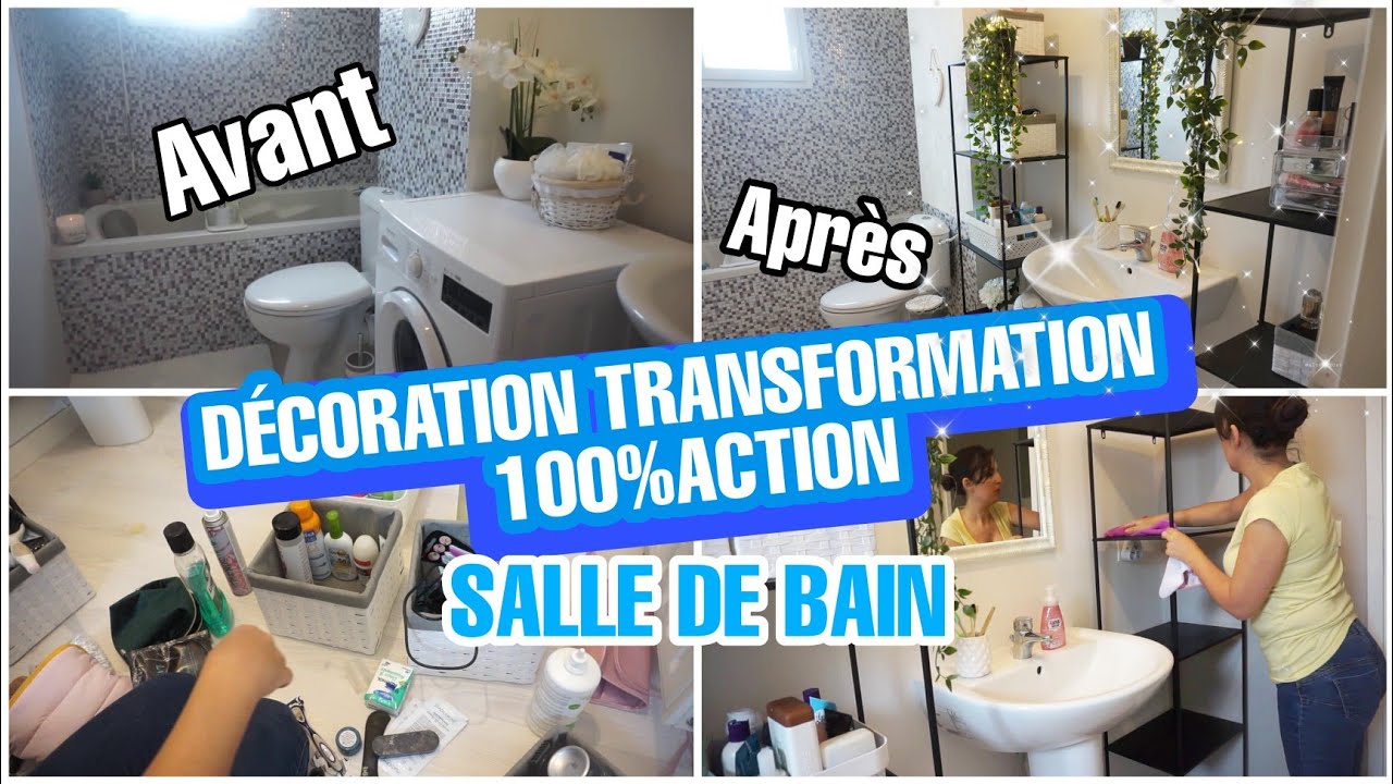 NOUVELLE DÉCO 100 % ACTION SALLE DE BAIN // ORGANISE, RANGE ET DÉCORE AVEC MOI !!!