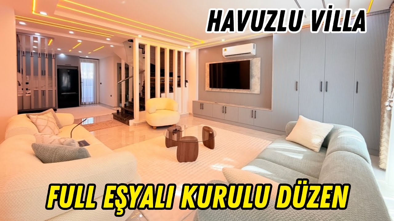 Didimde Satılık Full Eşyalı Müstakil Havuzlu Otoparklı 4+1 Teraslı Sıfır Villa / No:379