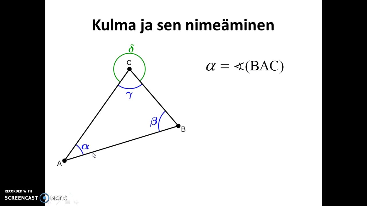 Geometrian peruskäsitteitä