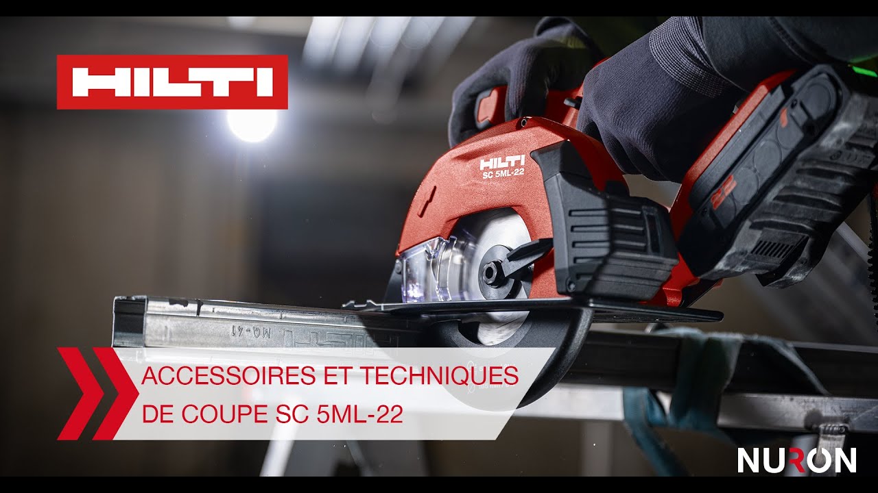Accessoires et réglages pour la scie circulaire à main sans fil Hilti Nuron SC 5ML-22 pour le métal