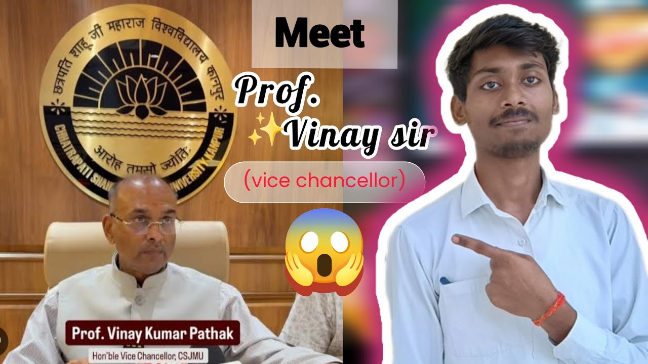 Meet a legend..😱 Vinay Kumar Pathak sir ( vice chancellor & prof of GSVM). interesting meeting ❤️✨