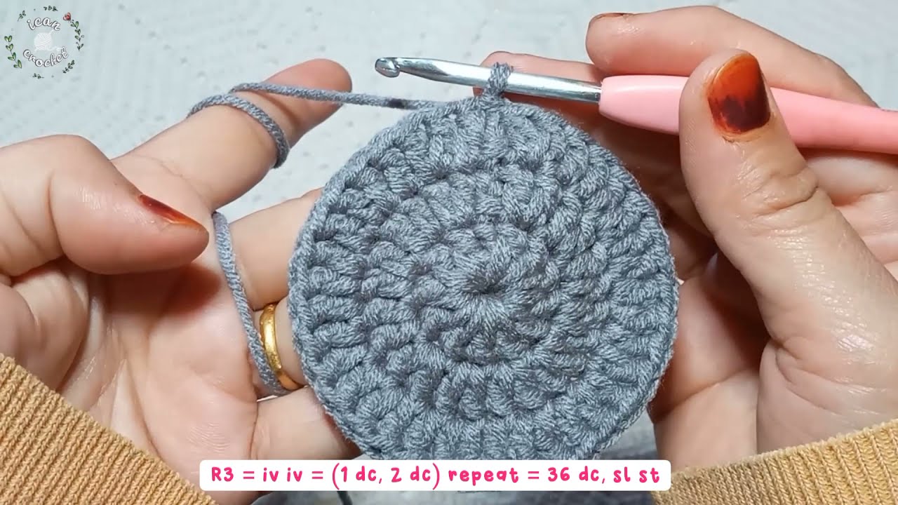 Cara Mudah Merajut Lingkaran Bagian Atas dan Badan Topi Serbaguna Kelipatan 12 | Easy Crochet Circle