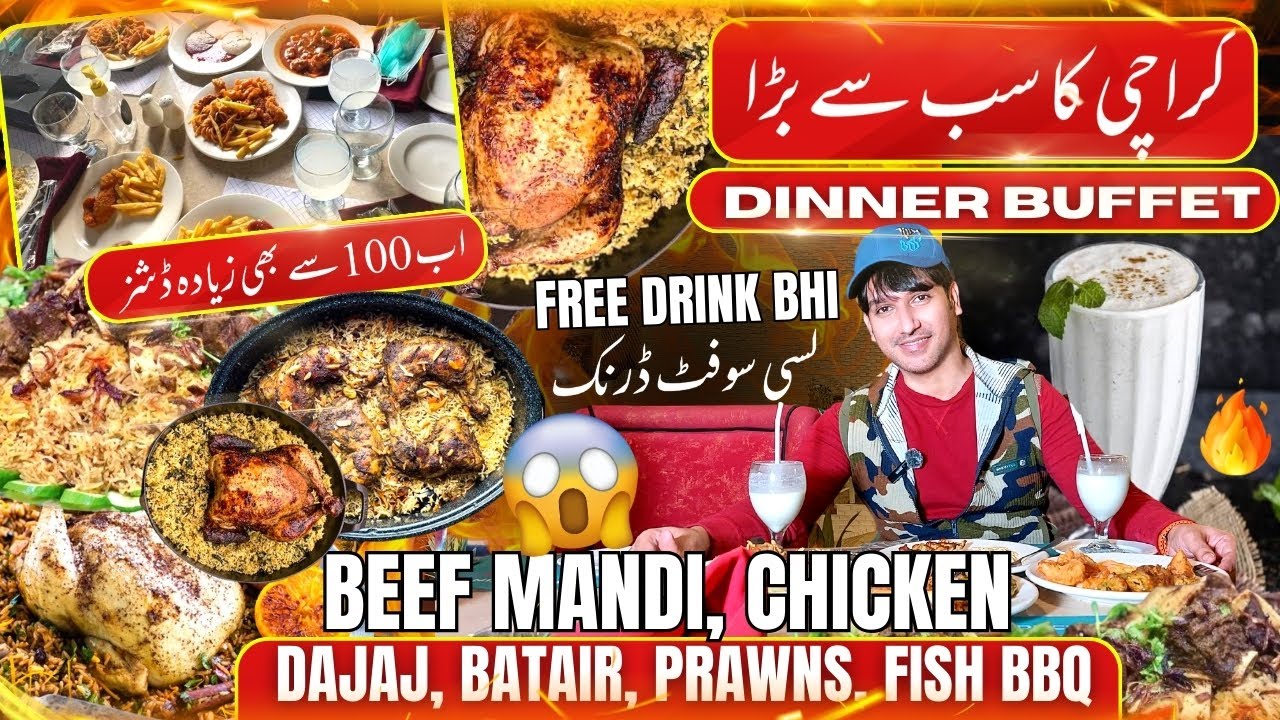 100 Dishes Ka Sab Se Sasta Dinner Buffet | FREE Drinks New Dishes Menu | Clock Tower Karachi