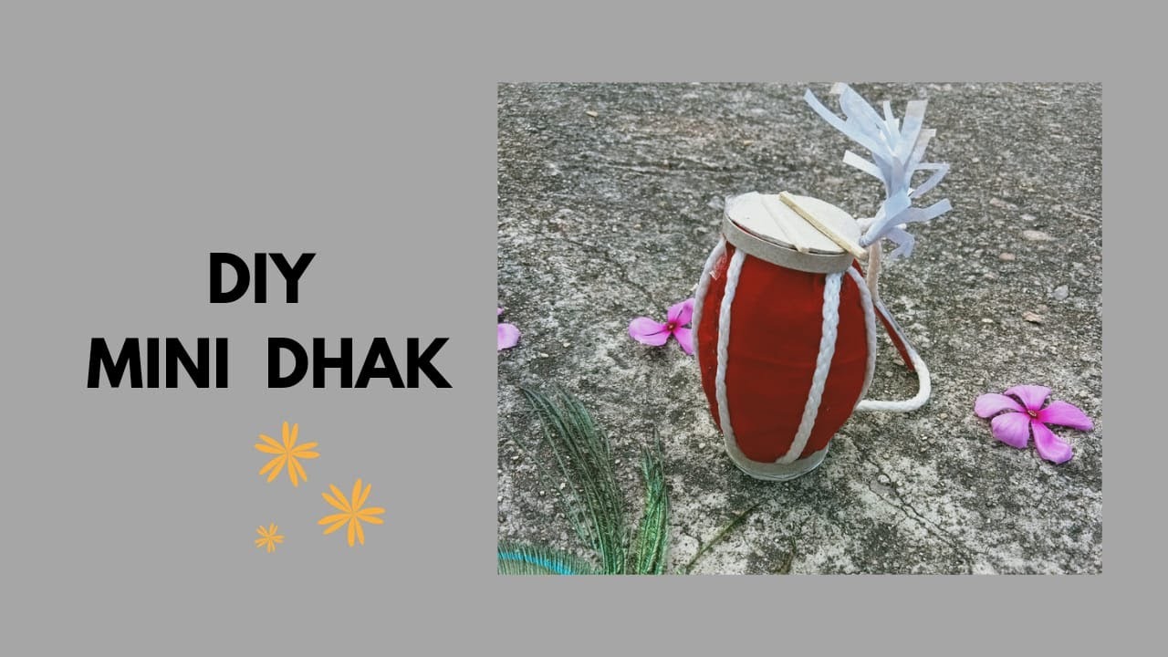 DIY Mini Dhak | How to make a mini dhak very easy | #durgapujacraft #maadurga #youtube