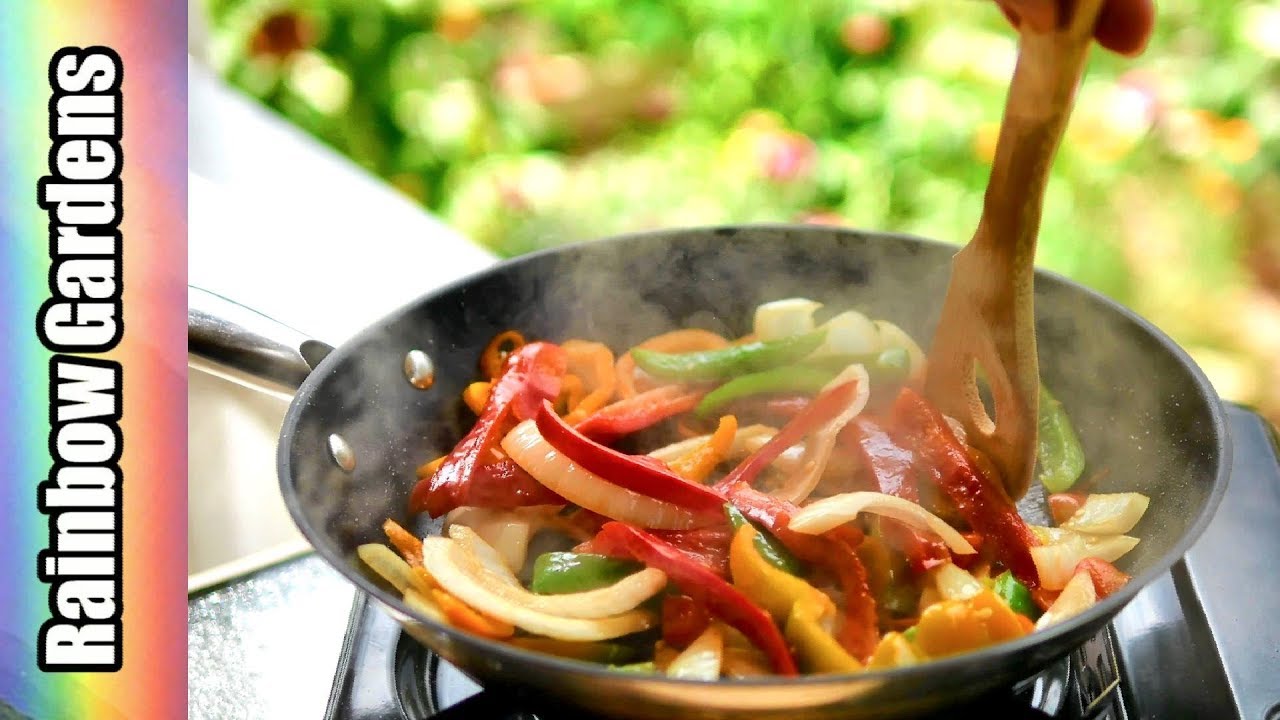 Nasturtium Stir Fry in the Garden (No Recipe)