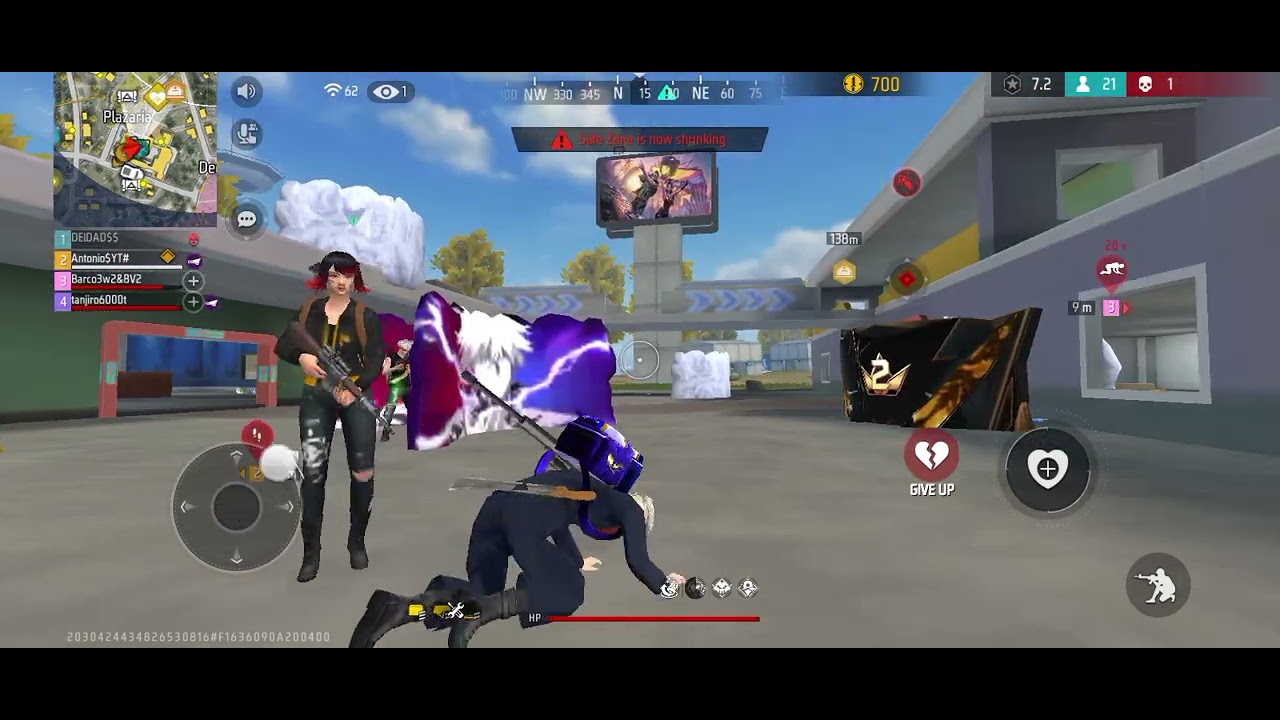 A round of free fire battle royale