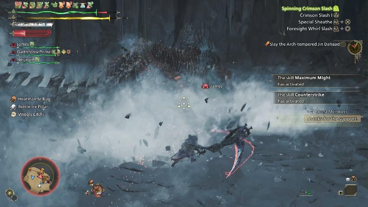 MH Wilds Arch-Tempered Jin Dahaad Fight with a Friend