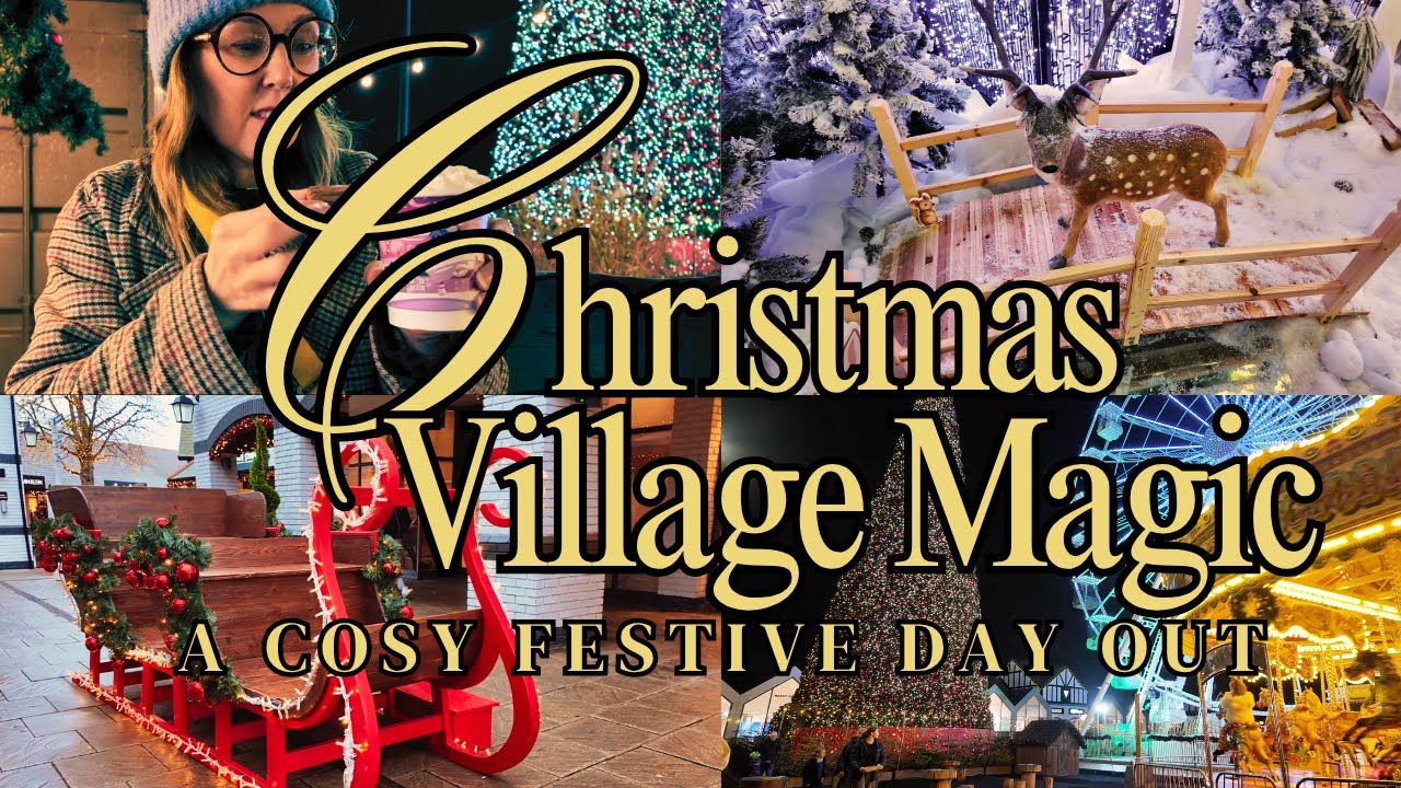 🎅Festive Day | The Winter Village Cheshire Oaks, Christmas Huts, Shopping, Hot Choc, Cosy Vibes 2025